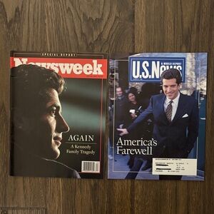 John F. Kennedy Jr. farewell tribute magazines News Week and US News 1999 NEW